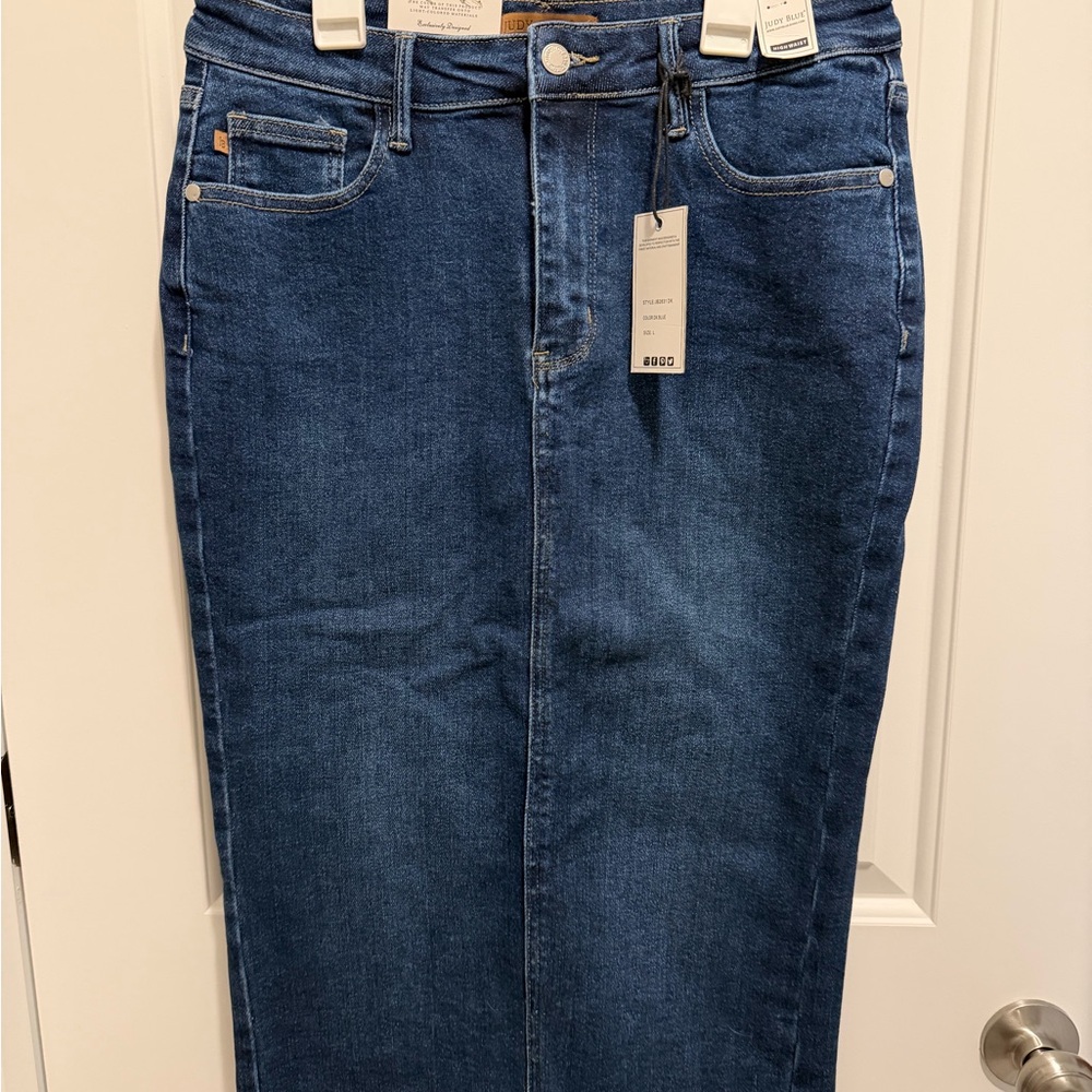 Judy Blue High Waist Dark Wash Denim Skirt